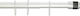 Grekon Braț Telescopic pentru Perdea de Duș 1215 Φ23 75-125cm Crom-Negru Strass