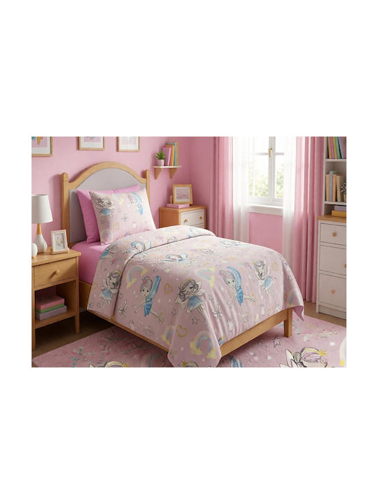 MayHome Baby Duvet Cover Set With Pillowcase Pink 120x160cm