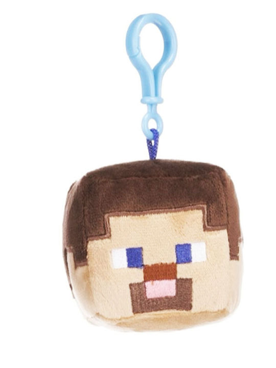 Keychain Steve Cube Minecraft Green Plush 6cm