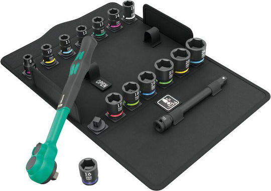 Wera 8100 Sb Καστάνια με Καρυδάκια 3\8" & 1\4" & 1\2" & 3\4" 11τμχ
