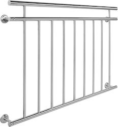French Balcony Railing Stainless Steel 90 X 128 Cm