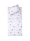 Viopros Set Baby Sheets Crib Cotton Huck White 120x160cm 3 Pieces