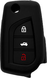 Techsuit Car Key Case 1015.01 Toyota Auris Avensis Corolla Yaris Black