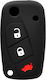 Techsuit Car Key Case 1006.01 Fiat Bravo Punto Ducato Linea Black
