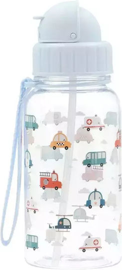 Tutete Kids Water Bottle Plastic with Straw Tritan 500ml