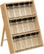 Spice Jars Set 15 Pieces Stand F-v Drawer 203087 Bamboo Glass
