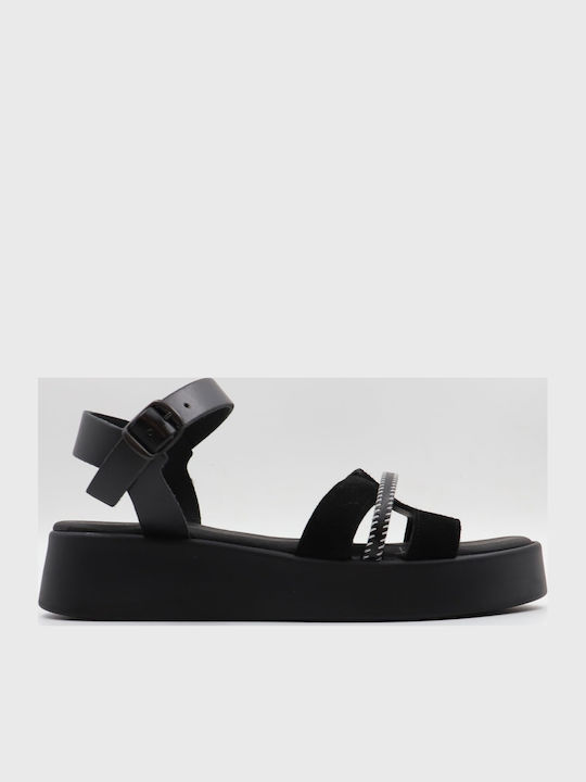 Gshoes Γυναικεία Σανδάλια Μαύρα