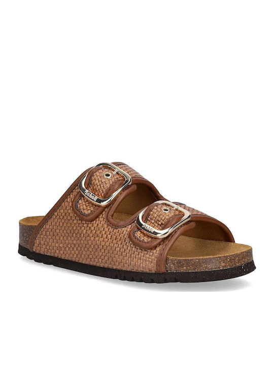 Scholl Noelle Sandale Casual Damă Din Piele Tabac