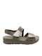 Flache Sandalen für Damen Anatomisch in Gold Farbe