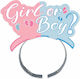 Paper Headband Baby Boy Girl Gender Reveal 4 Pieces