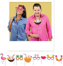 Flamingo Party Photo Booth Props Set 8 Pieces