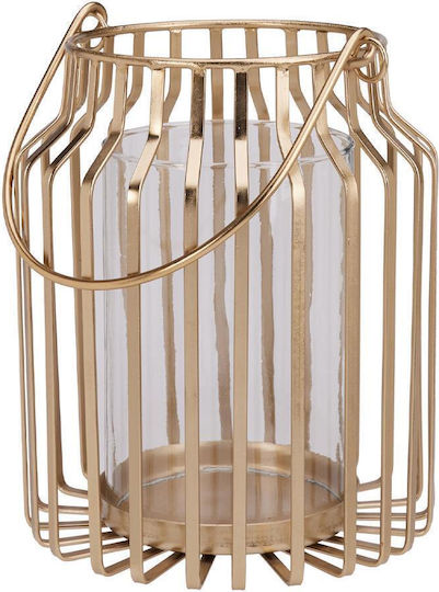 Koopman Laterne Metallisch Gold 18x18x21cm 1Stück
