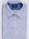 Long-sleeved Cotton Shirt Floral White