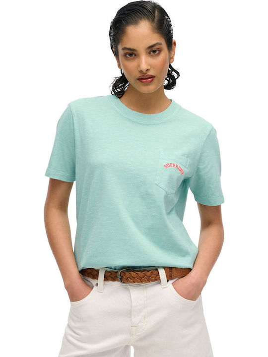 Superdry Damen Bluse Spearmint Light Green