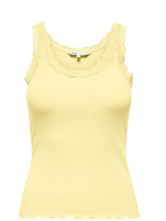 Only Sara Women's Blouse Cotton Sleeveless Yellow