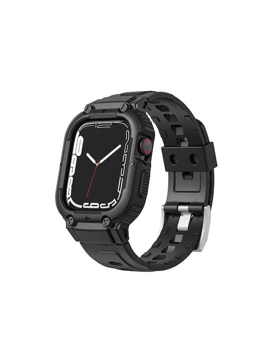 Wiwu Λουράκι Σιλικόνης Μαύρο (Apple Watch 44/45/46mm/Ultra 49mm)