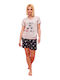 Happy Family Summer Women's Pyjama Top Grey - Light Grey