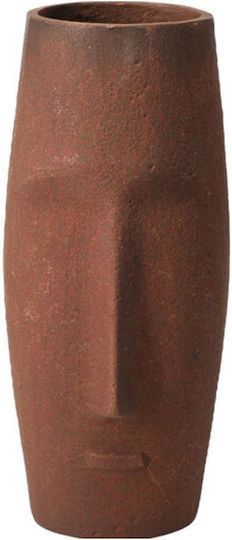 Koopman Διακοσμητικό Βάζο Αλουμινίου Καφέ Φ9xΥ20cm