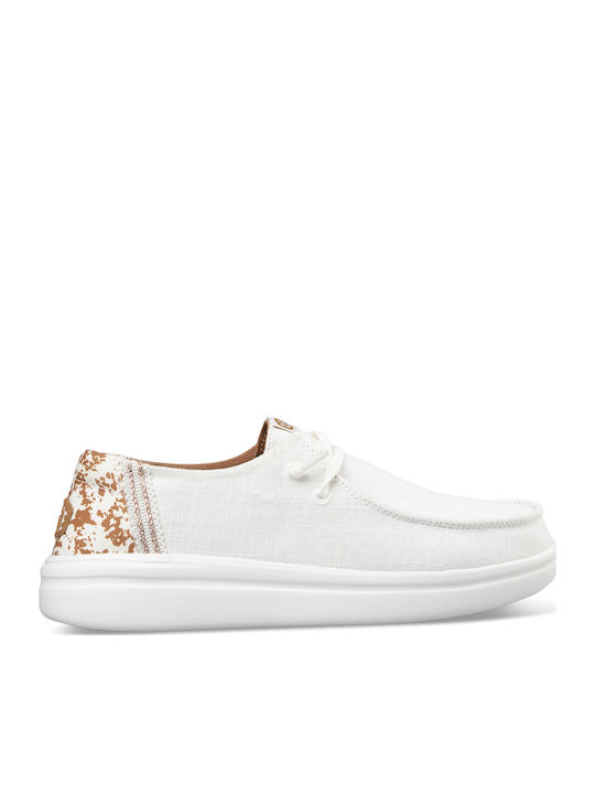 Hey Dude Wendy Rise Women's Loafers in White Color