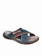 Leder Herrensandalen in Blau Farbe