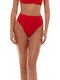 Bikini Slip Hohe Taille Red