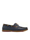 Men's Leather Boat Shoes Blue