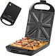 Aigostar Sandwich Maker with Removable Plates for 2 Sandwiches 1200W Black