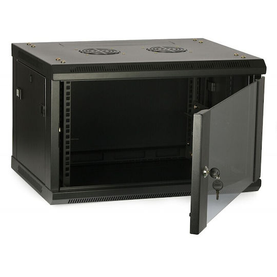 At Graphix Wall Mounted Rack Cabinet 6U 60x60cm Black AT-6U-WALL-60