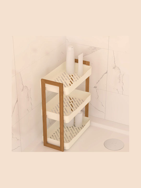 5Five Floor Bathroom Shelf Plastic 35x20.5x45cm White
