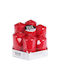 Set 7 Red Unscented Candles Various Sizes