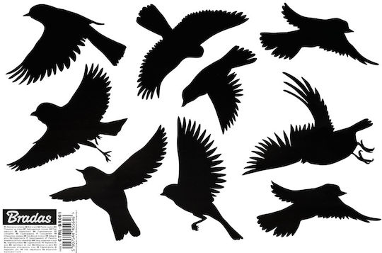 Small Bird Repellent Stickers 9 Pcs 10 Sheets Scare
