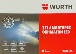 Wurth Λάμπες H4 LED Ψυχρό Λευκό 2τμχ Wurth Λάμπες H4 LED Ψυχρό Λευκό 2τμχ