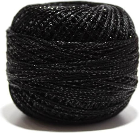 Knitting Yarn Metallic Anchor Col 342 Black 25gr 100mtr