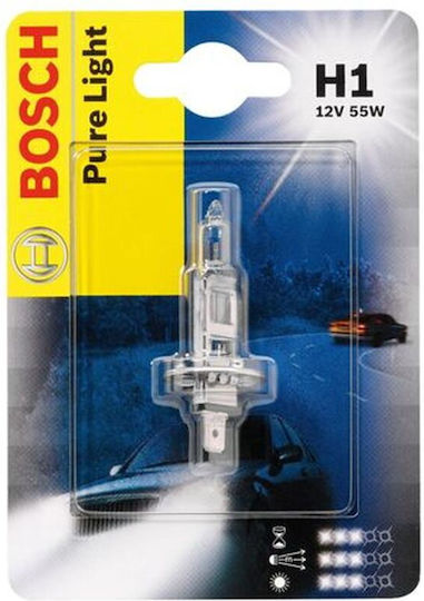 Bosch Lamps Car Pure Light H1 Halogen 12V 55W 1pcs