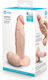b-Vibe Γυάλινο Dildo με Όρχεις και Βεντούζα Flesh 15cm
