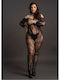Desire Lace Bodystocking Offener Schritt Plusgröße