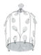 Keskor Metallic Round Decorative Tray with Mirror 15x15x25cm