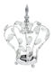Keskor Crown Candle Holder Metal in Silver Color 18x18x27cm 1pcs