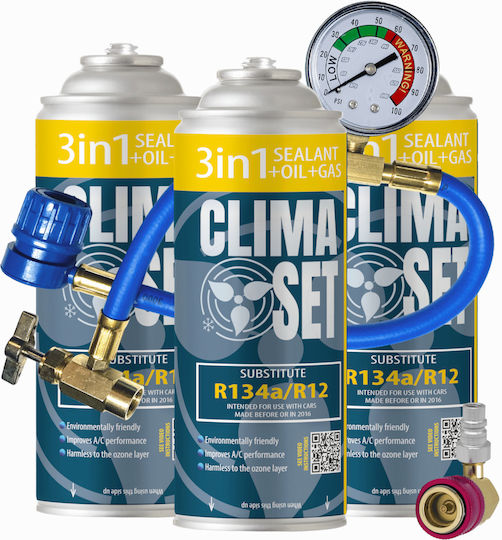 Σετ Φόρτισης Κλιματιστικού Climaset 3in1 R134a