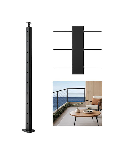 Vevor Κουπαστή για Περίφραξη Κήπου από Χάλυβα 36x2x2εκ.
