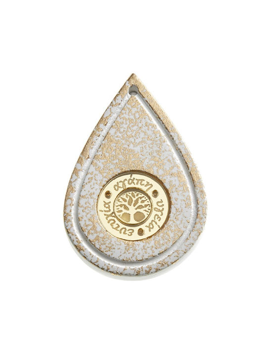 Eye & Plexi K286 Christmas Table Decoration Ceramic Gold L9xW6xD1cm.