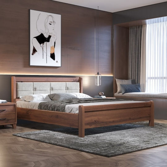 No16δ Κρεβάτι Υπέρδιπλο για Στρώμα 160x200cm Καφέ No16δ Κρεβάτι Υπέρδιπλο για Στρώμα 160x200cm Καφέ