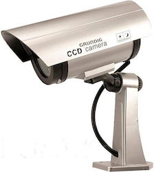 Grundig Indoor Outdoor Gray Fake Surveillance Camera Red Ir Led