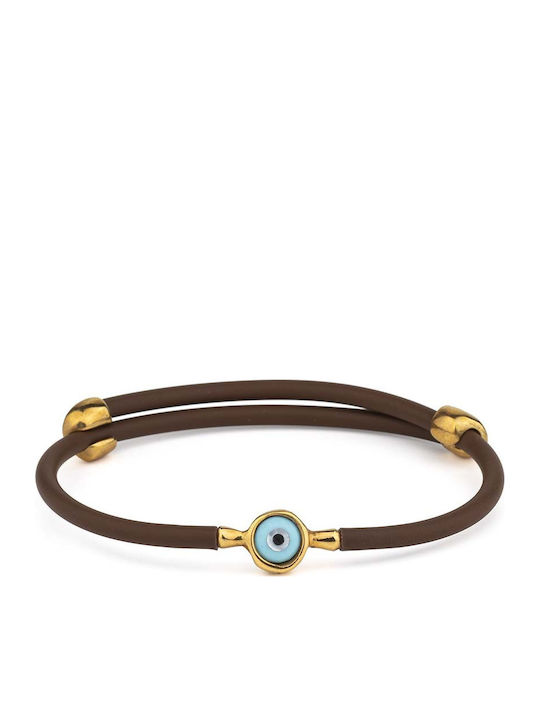 Moero Women's Bracelet with design Eye made of Silver Gold Plated