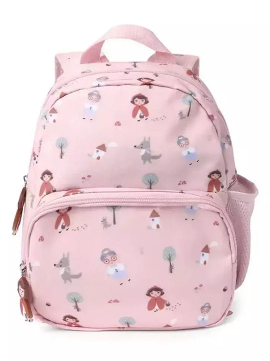 Tutete School Bag Backpack Kindergarten Red with Water Bottle Holder