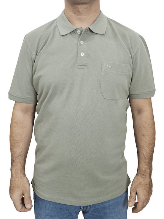 Pre End Polo Herrenbluse Kurzarm Stahlgrau