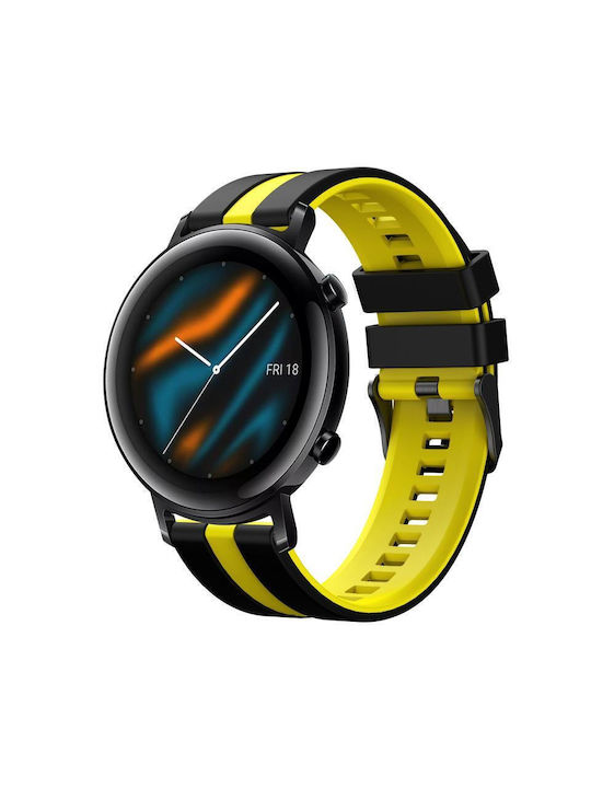 Λουράκι Σιλικόνης Μαύρο (Huawei Watch GT2 / GT3 (42mm) / GT3 Pro (43mm))
