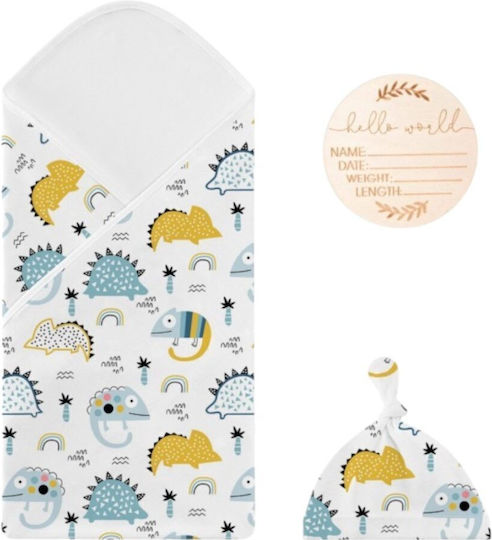 Queen Mother Baby Gift Set Dinos Wooden Dinos for 0-3 Months 3 Pieces