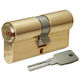 Domus Zylinderschloss Sicherheits 90mm Gold