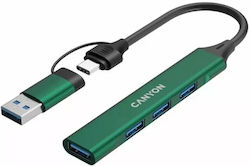 Canyon USB-Hub 4 Anschlüsse (USB-A) CNS-TDS02GR Canyon USB-Hub 4 Anschlüsse (USB-A) CNS-TDS02GR